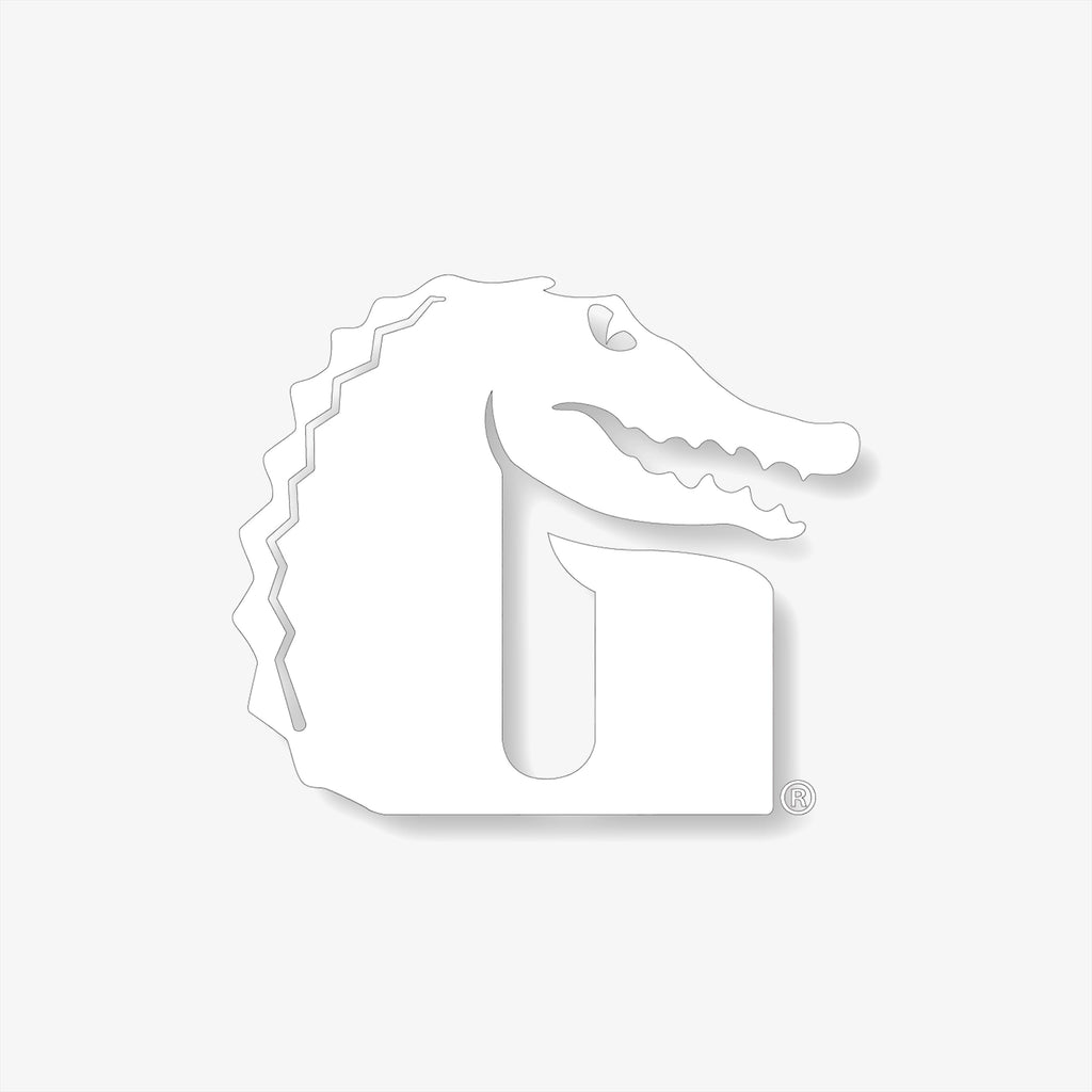 4-inch Gator Waders "G" Decal | White